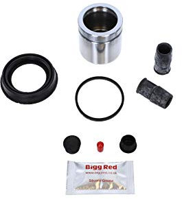 Bigg Red - Front Brake Caliper Repair Seal Kit & Pistons - Compatible with Fusion, Puma, Fiesta, Street KA, TT, A3,A1, 3 Series, Golf, Jetta, Eos, Caddy III,