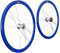 JABs Laufrad Paar 700c Singlespeed Fixed Gear Flip-Flop Felgenpaar Aluminium 43 mm Tellerfelgen Vorderrad + Hinterrad Eingang (Blau)