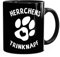 MoonWorks® Kaffee-Tasse Spruch Herrchens Trinknapf Hundepfote-Motiv Becher Bürotasse Tasse Hunde-Liebhaber Herrchens Trinknapf schwarz unisize