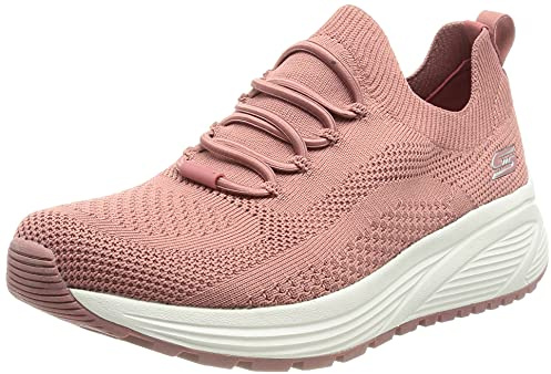 Skechers Women's BOBS Sparrow 2.0 Allegiance Crew Sneaker, Rose Engineered Knit, 3.5 UK