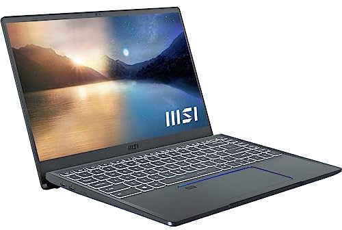 MSI Prestige 14 Evo Professional Ordinateur portable : écran FHD ultra-fin de 14 po, Intel Core i7-1185G7, Iris Xe, 16 Go de RAM, 512 Go NVMe SSD, Thunderbolt 4, Win10 Home, Intel Evo, gris carbone