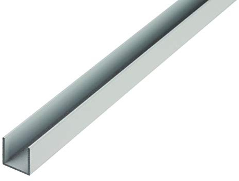 Alberts 498528 U-Profil | Aluminium, natur | 1000 x 8 x 8 mm | 11er Set
