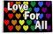 AZ FLAG - Flagge Regenbogen Liebe für alle - 90x60 cm - Love for All Fahne 100% Polyester mit Messing-Ösen - UV-beständig - Vives Farben - 50g