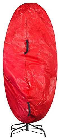 Weihnachtsbaum Aufbewahrungstasche, 210D Oxford aufrechter Weihnachtsbaum-Staubschutz wasserdichte Weihnachtsbaumhülle Aufbewahrung mit Reißverschluss 2 Griffen für Weihnachtsbaum,76 * 152cm