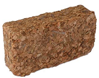 Novatool Kokosziegel | 5 Liter | 650g | 20x5,5x10cm | Zimmerpflanzen Gartenerde Kokosziege Kokosblumenerde Humusziegel Kokoserde Quelltabletten Kokos Steu und Substrate Blumenerde grob