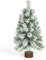 VEYLIN 2FT Christmas Tree Snowy Covered Small Tabletop Xmas Tree For Home Office Decoration