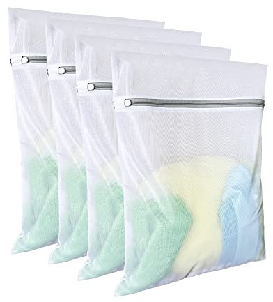 Laundry Bags Mesh Wash Bags(4Pcs,16 x 20 Inches),delicate laundry bag for College,Dorm,Storage