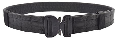 COP 92MOLHK Molle-Gürtel mit COBRA Sicherheitsschließe, 50 mm, Hakenklett, schwarz (M (81-96 cm))