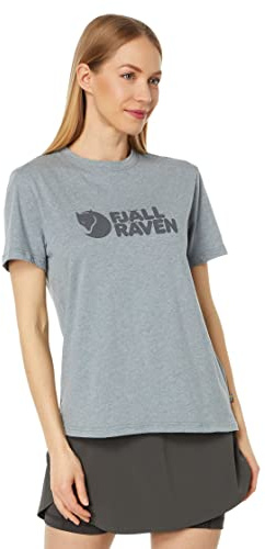 Fjällräven Damen Logo T-Shirt, Grey/Melange, XL