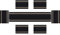 pigchcy Luxury Placemats and Table runner Set, Stylish Durable Placemats Set of 6 for Home Wedding Hotel Decoration (Black)