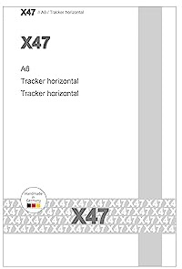 A6-Tracker Liste Horizontal, mit schwarzem Umschlag, für das revolutionäre X47-Notizbuch mit auswechselbaren Heften