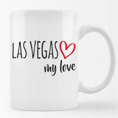 Huuraa Tasse Las Vegas my love Geschenk 330ml Weiß Las Vegas Präsent