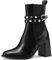 QUEEN HELENA Stivaletti Chelsea con Tacco con Strass Donna K3230 (Nero, numeric_37)