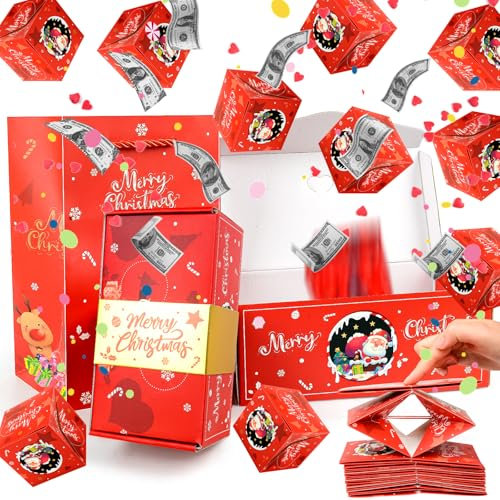 Weihnachts Überraschungsbox, Explosionsbox Geschenkbox, Pop Up Surprise Gift Box, 12 Box Bounce-Überraschungs-Geschenkbox for Kinder, Freund, Geburtstag, Weddings, Anniversaries, Christmas