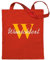 Kiwistar Personalisierter Stoffbeutel - rot - mit Initial und Name - Wunschtext individuell personalisiert - Einkaufsbeutel - Markttasche - Strandtasche - Einkaufstasche - Geschenk - Frau - shopping