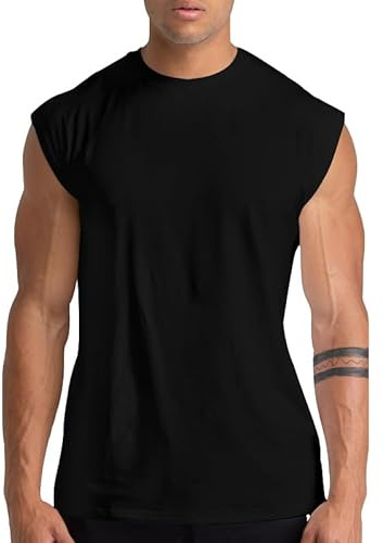Herren Baumwoll-Tanktops, ärmellose Muskelshirts für Fitness & Training.