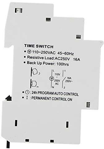 Minuterie Analogique Mécanique 1P, Programmable sur Rail DIN, 15 Minutes 24 Heures, Contrôleur de Minuterie Mécanique 220V