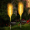 Solarleuchten für Außen, 2 Stück Gartenleuchte Warmweiß, Wasserdichte Solarlampe Schilf für Garten Rasen Terrasse Hof Außenbereich