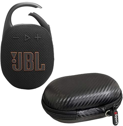 JBL CLIP 5 Ultra Portable Bluetooth Speaker Bundle with gSport Case (Black)