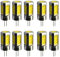Aoxdi 10 Stück G4 LED Birnen 6W, Kaltweiß, 12V Kein Flackern G4 LED Stiftsockellampe, Energiesparlampe Lampen Nicht Dimmbar, DC12V