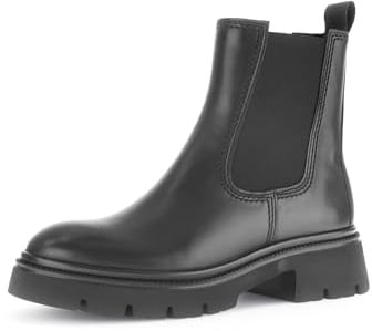 Gabor Damen Chelsea Boots, Frauen Stiefeletten,Best Fitting,Warmfutter,Kurzstiefel,uebergangsschuhe,schwarz (Fu.schw.),41 EU / 7.5 UK