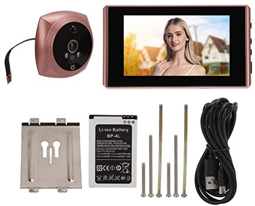 1080P Peephole Camera Video doorbell 4.5 Inch Screen Smart Digital Video Doorbell, Color Night Vision Human Body Detection Door Viewer, Peep Hole Camera for Front Door Wireless Door Viewers