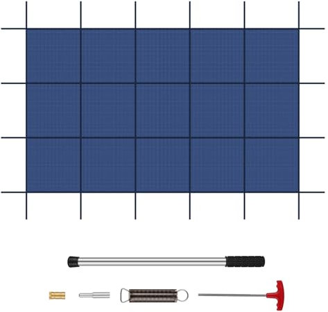 Cubierta de seguridad superior para alberca enterrada del 99 %, se adapta a piscinas rectangulares de 16 x 32 pies, cubierta de malla para piscinas enterradas, cubierta de alberca enterrada de