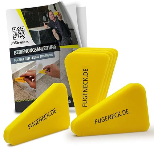 FUGENECK® - Extracteur de joints professionnel pour enlever les joints en silicone - Design innovant pour 3 tailles de joints différentes - Outils en acrylique et silicone d'Allemagne (lot de 6)