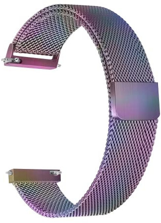 Mugust Correa de Acero Inoxidable con Imán Magnético, Liberación Rápida para Relojes de 19mm, Vistosa para Hombre y Mujer