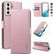 YunuBeyii Cover Libro per Samsung Galaxy S22 5G - [Blocco RFID] Luxury PU Leather Portafoglio Card Holder Magnetic Phone Custodia con Kickstand, Cover Protettiva Antiurto, Rosa