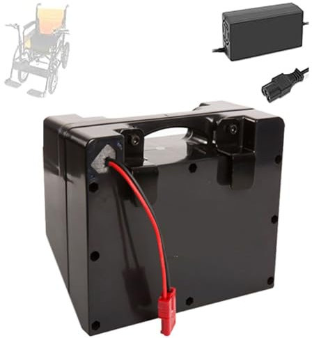 TGHY Batterie Li-ION 24 Volts pour Fauteuil Roulant électrique 24 V 40 Ah 50 Ah 60 Ah Batterie pour Fauteuil Roulant montée à l'arrière avec Chargeur pour Moteur 100 W-1500 W,40ah