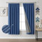 Joydeco 100% Verdunkelungsvorhänge Leinen Gardinen mit Kräuselband 2er Set H175xB140cm Marineblau, Thermovorhang Kälteschutz Blickdicht Schallschutz Ideal für Wohnzimmer passt zu Schienensystemen