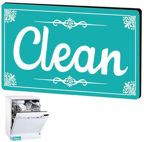 Furtryvl Dirty Clean Dishwasher Magnet - Super Strong Clean Dirty Magnet For Dishwasher | Reversible Kitchen Room Cleaning Tips, Farmhouse Kitchen Decor