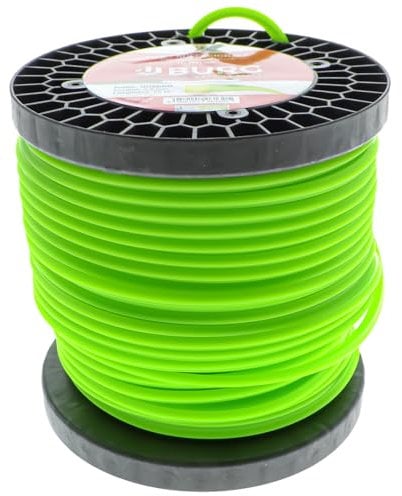 BURG Filo per Decespugliatore Professionale, Sezione Quadrata, 6,0 mm x 55 m, Verde o Arancione Fluorescente o Nera