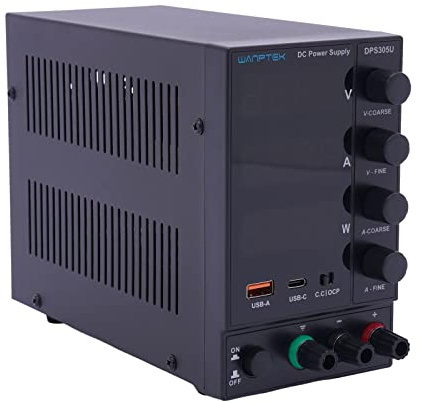 YUNRUX DC Labornetzteil 0-30V 0-5A Regelbares Labor Netzgerät einstellbare DC-Stromversorgung Digitales Labornetzgerät Trafo Netzteil Strommessgeräte Stromversorgung Digitalanzeige Modi C.C und C.V