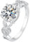 Ring Silber 925 Damen Silberringe Mit Schmuck Bandring-Ring Geburtstag Glänzend Ringe Frauen Verlobungsring Eheringe Engagement
