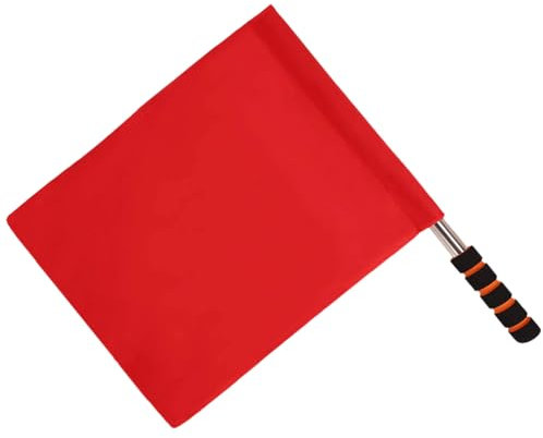 Schiedsrichter Fahne Rot 45X36Cm Hochwertige Signalflagge FüR FußBall Basketball Und Leichtathletik Leicht Und Tragbar FüR WettkäMpfe Und Training