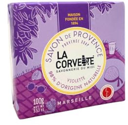 La Corvette – Savon Estival Violette – 100 g – Savon de Provence 100 % végétal – Fabriqué à Marseille