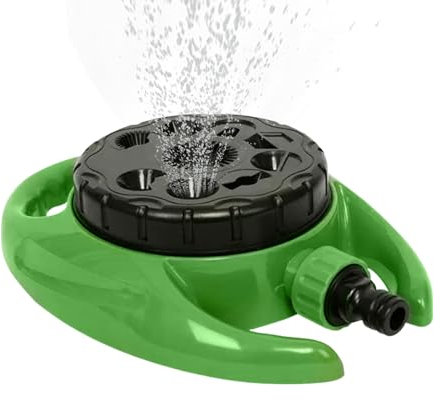 Aspersor de césped – Rociador de césped oscilante ajustable – Equipos de riego giratorios de 360 grados, de riego automático oscilante para de plantas de flores