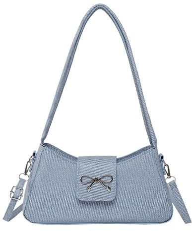 BACH AND BOUJEE Schultertaschen Damen Geldbörsen Handtaschen Schleifenhandtasche Y2k Tasche Kleine Schultertasche Mini Clutch Hobo Handtasche