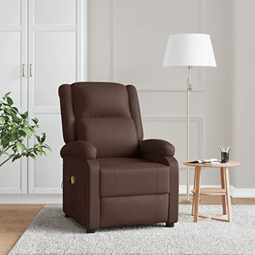 Teenpull Fauteuil de massage, en cuir synthétique, confortable, avec fonction vibration, pour salon et chambre à coucher, réglable, fauteuil TV confortable, 70 x 93 x 98 cm, charge maximale : 110 kg