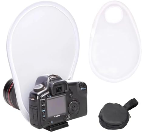 YAZWUR 1 Pcs Diffuseur Flash Portable Pliable Réflecteur Kit Diffuseur de Lumière pour Objectifs DSLR