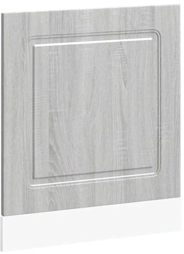 Tmriohed Kalmar - Cache de lave-vaisselle - 60 x 1,5 x 67 cm - Gris Sonoma - En matériau à base de bois robuste - Design moderne et intemporel - Pour cuisine, meuble sous évier et espace de rangement