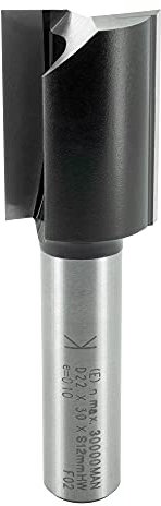 ENT 10568 Nutfräser HW, Schaft (S) 12 mm, Durchmesser (D) 22 mm, NL 30 mm, SL 40 mm, GL 70 mm