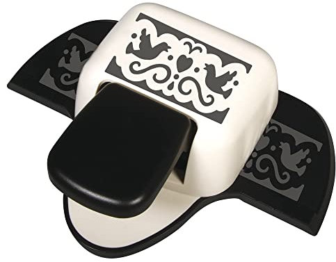 Rayher Hobby 89819000 Bordüren-Stanzer, Taube- Motivgröße 6,2cm x 3cm, ideal für Papier/Karton 120-250g/m²