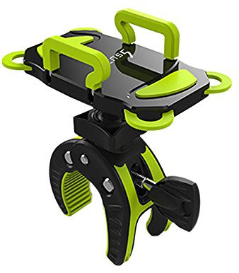 ihens5 Bike Phone Mount, Motorcycle Mountain Bike Handlebar Bicycle Golf Cart Stroller Cell Phone Holder with Rubber Strap 360 Degrees Rotate for iPhone X 8 7 6 6s Plus Samsung (Green)