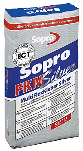 Sopro FKM® Silver 600 - schnell erhärtender, Multifunktions Flexkleber | silbergrau | für Innen und Außen geeignet (5 kg)
