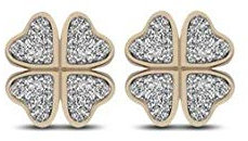 OPS!OBJECTS Glitter Fancy Orecchini Donna, Color Oro Rosa e Microcristalli OPSOR-371