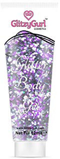Holografisches Glitzergel für Gesicht und Körper - kosmetischer Glitzer für das Haar - 12 ml - Amethyst-Engel