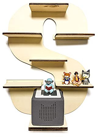 DIY Regal Buchstabe A-Z für die Musikbox passend für Toniebox Kinder Baby Zimmer zum selbst bemalen mit Wunschname tolles individuelles Geschenk zum Geburtstag zu Ostern Weihnachten (Buchstabe: S)